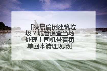 凌晨偷倒建筑垃圾？城管追查当场处理！司机带着罚单回来清理现场