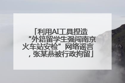 利用AI工具捏造 “外籍留学生强闯南京火车站安检”网络谣言，张某燕被行政拘留