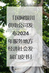 国网银川供电公司发布2024年服务地方经济社会发展白皮书