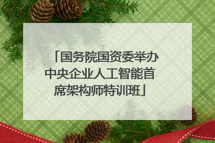 国务院国资委举办中央企业人工智能首席架构师特训班