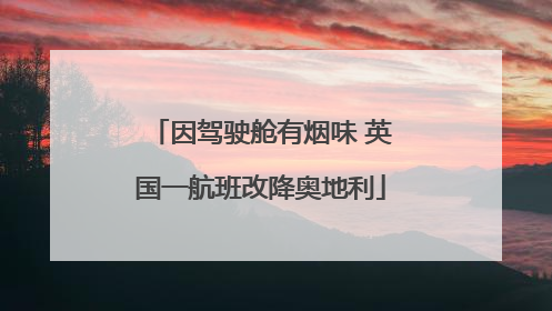 因驾驶舱有烟味 英国一航班改降奥地利
