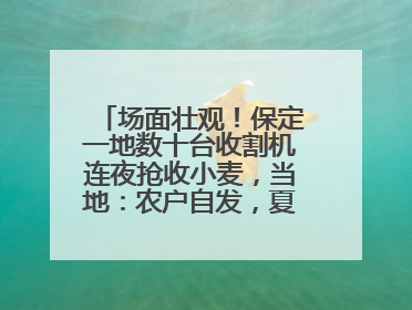 场面壮观！保定一地数十台收割机连夜抢收小麦，当地：农户自发，夏收工作基本完成