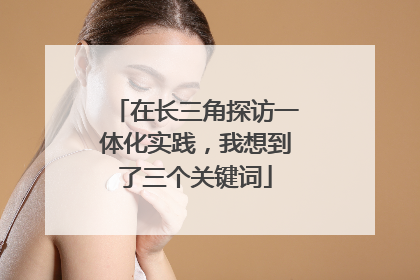 在长三角探访一体化实践，我想到了三个关键词