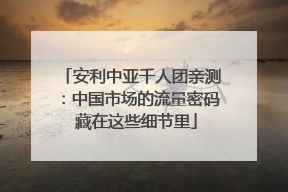 安利中亚千人团亲测：中国市场的流量密码 藏在这些细节里