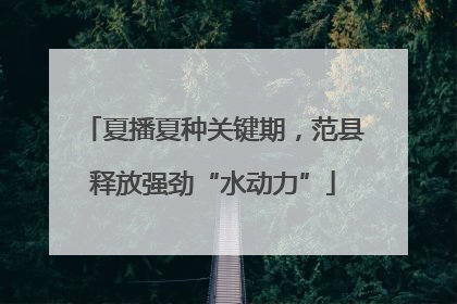 夏播夏种关键期，范县释放强劲“水动力”