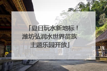 夏日玩水新地标！潍坊弘润水世界苗族主题乐园开放