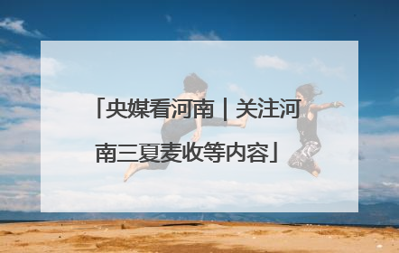 央媒看河南｜关注河南三夏麦收等内容