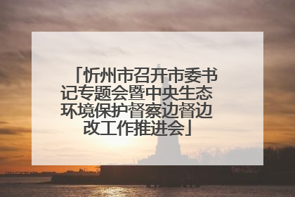 忻州市召开市委书记专题会暨中央生态环境保护督察边督边改工作推进会