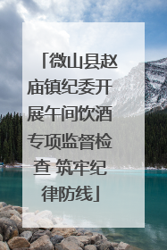 微山县赵庙镇纪委开展午间饮酒专项监督检查 筑牢纪律防线