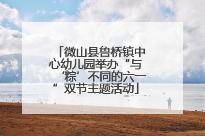 微山县鲁桥镇中心幼儿园举办“与‘粽’不同的六一”双节主题活动