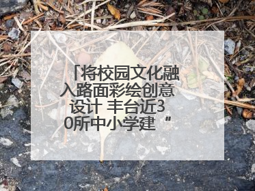 将校园文化融入路面彩绘创意设计 丰台近30所中小学建“彩色学安路”