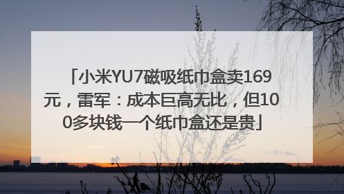 小米YU7磁吸纸巾盒卖169元，雷军：成本巨高无比，但100多块钱一个纸巾盒还是贵