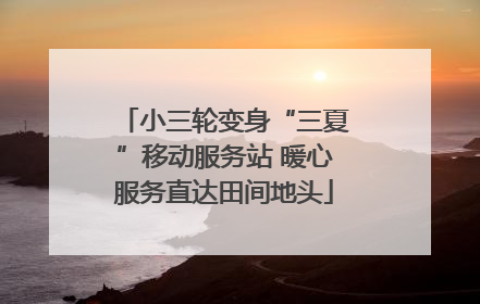 小三轮变身“三夏”移动服务站 暖心服务直达田间地头