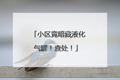 小区竟暗藏液化气罐！查处！