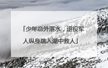 少年意外落水，退役军人纵身跳入湖中救人