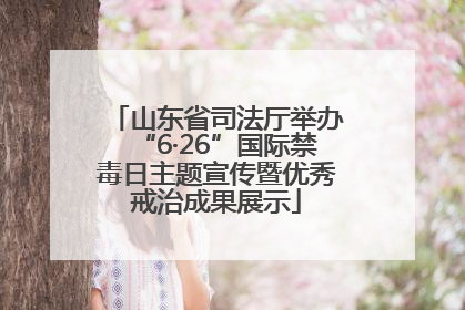 山东省司法厅举办“6·26”国际禁毒日主题宣传暨优秀戒治成果展示