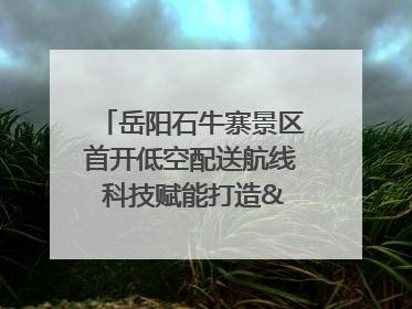 岳阳石牛寨景区首开低空配送航线 科技赋能打造"空中便利店"