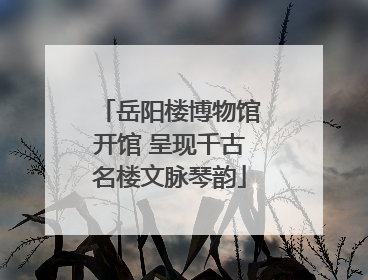 岳阳楼博物馆开馆 呈现千古名楼文脉琴韵