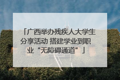 广西举办残疾人大学生分享活动 搭建学业到职业“无障碍通道”