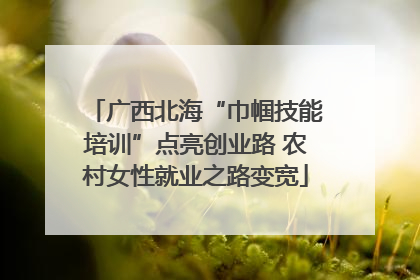 广西北海“巾帼技能培训”点亮创业路 农村女性就业之路变宽