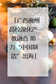 广西柳州高校深化产教融合 助力“中国制造”出海
