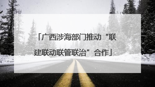 广西涉海部门推动“联建联动联管联治”合作