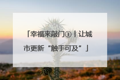 幸福来敲门③丨让城市更新“触手可及”