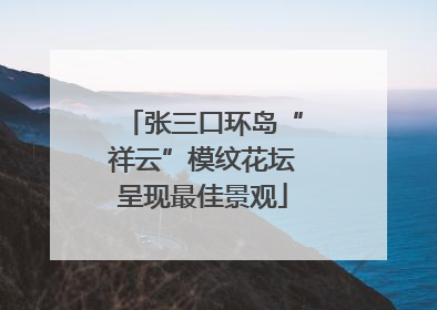 张三口环岛“祥云”模纹花坛呈现最佳景观