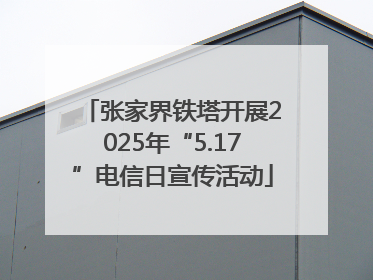 张家界铁塔开展2025年“5.17”电信日宣传活动