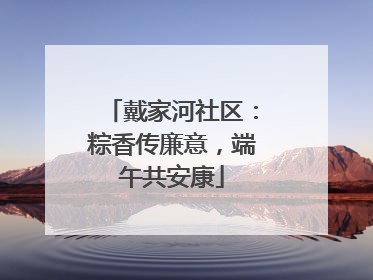 戴家河社区：粽香传廉意，端午共安康