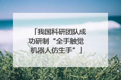 我国科研团队成功研制“全手触觉机器人仿生手”