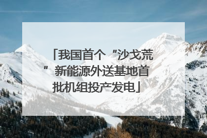 我国首个“沙戈荒”新能源外送基地首批机组投产发电