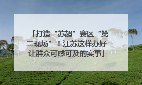 打造“苏超”赛区“第二现场”！江苏这样办好让群众可感可及的实事