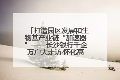 打造园区发展和生物基产业链“加速器”——长沙银行千企万户大走访·怀化高新区、生物基产业链专场活动举行