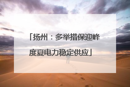 扬州：多举措保迎峰度夏电力稳定供应