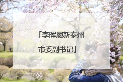 李晖履新泰州市委副书记
