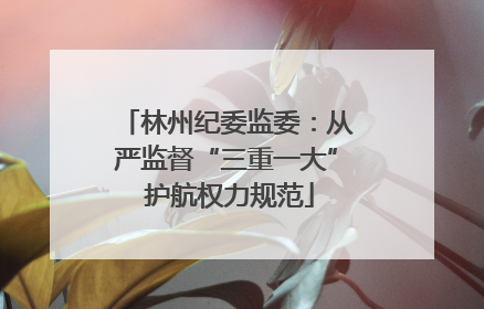 林州纪委监委：从严监督“三重一大” 护航权力规范