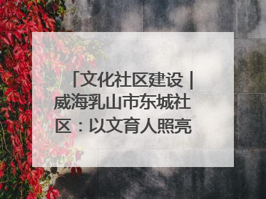 文化社区建设｜威海乳山市东城社区：以文育人照亮成长灯塔