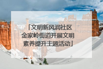 文明新风润社区 金家岭街道开展文明素养提升主题活动