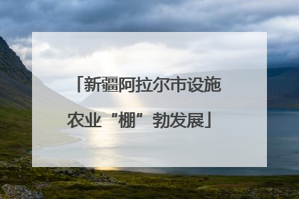 新疆阿拉尔市设施农业“棚”勃发展