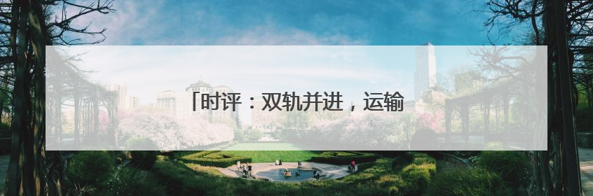 时评：双轨并进，运输数据里的经济转型动能