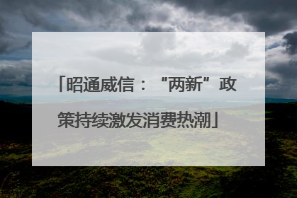 昭通威信：“两新”政策持续激发消费热潮