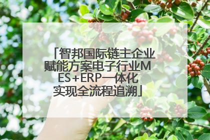 智邦国际链主企业赋能方案电子行业MES+ERP一体化实现全流程追溯