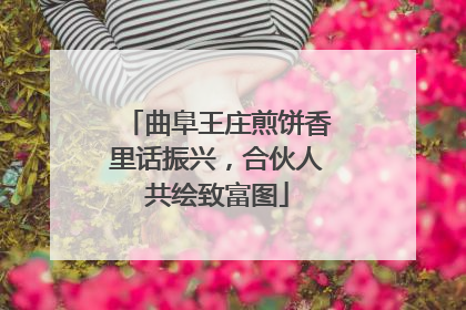曲阜王庄煎饼香里话振兴，合伙人共绘致富图