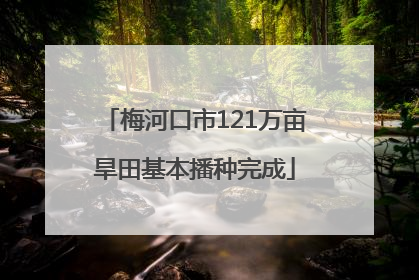 梅河口市121万亩旱田基本播种完成