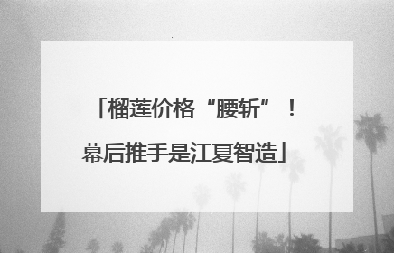榴莲价格“腰斩”！幕后推手是江夏智造