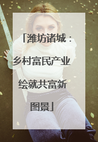 潍坊诸城：乡村富民产业 绘就共富新图景