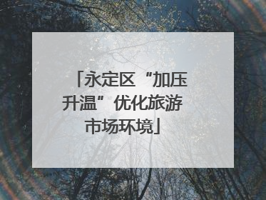 永定区“加压升温”优化旅游市场环境