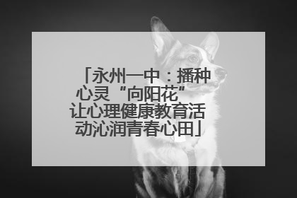 永州一中：播种心灵“向阳花” 让心理健康教育活动沁润青春心田