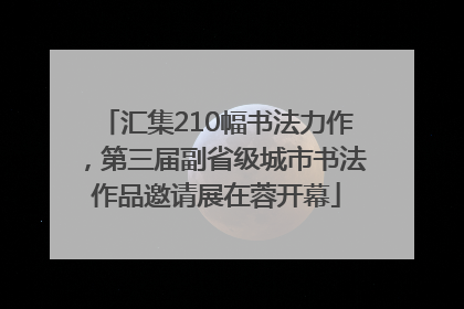 汇集210幅书法力作，第三届副省级城市书法作品邀请展在蓉开幕